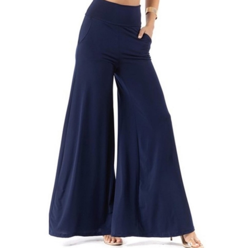 Womens Patrons of Peace Small Navy Wide Leg Parts NWT - Picture 2 of 8